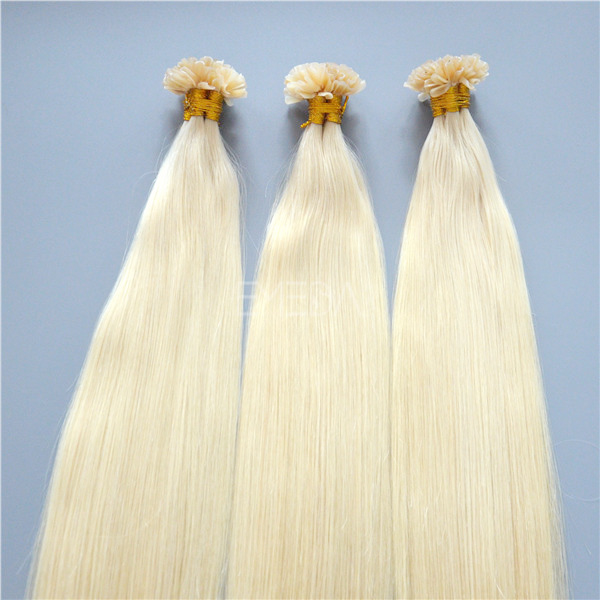 White blonde #60 fusion pre bonded hair extensions wholesale YJ132